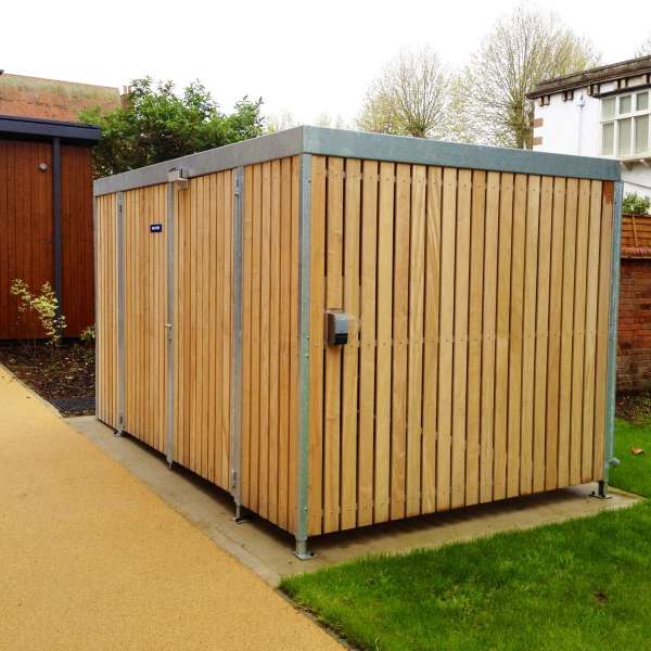 Shelters, Canopies, Walkways and Bin Stores | Storage Shelters | FalcoLok-250 Storage Shelter| Timber Clad Storage Shelter Shelters, Canopies, Walkways and Bin Stores | Storage Shelters | FalcoLok-250 Storage Shelter | image #7 | Timber Clad Storage Shelter