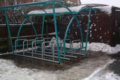 FalcoLite Double-Sided Cycle shelter for Little Sutton Primary School
