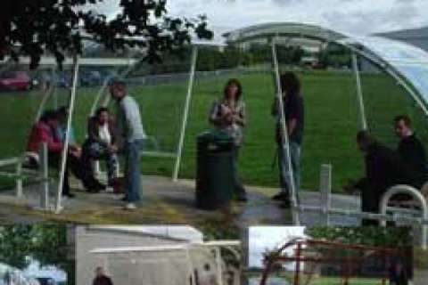 Smoking shelters at regional offices at Orange Mobiles