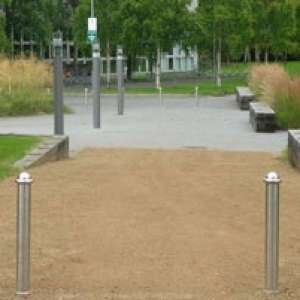 Bike shelter and bollards for UCD
