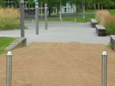 Bike shelter and bollards for UCD
