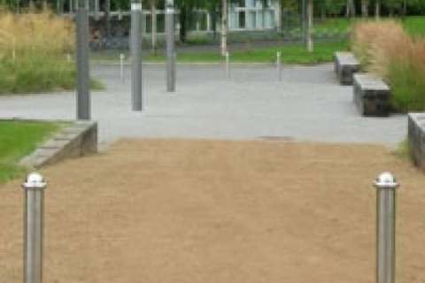 Bike shelter and bollards for UCD