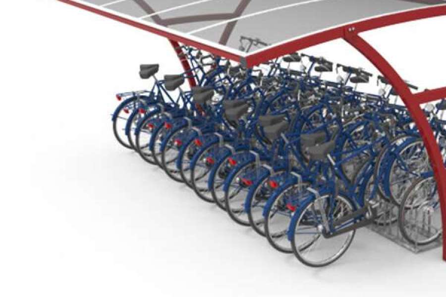 FalcoRail-Low Double-Sided Cycle Shelter