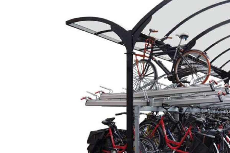 FalcoGamma 2Hi double-sided shelter for Two Tier Cycle Racks