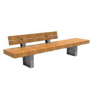 Street Furniture | Seating and Benches | FalcoGlory Single-Sided Sofa with Backrest | image #1
