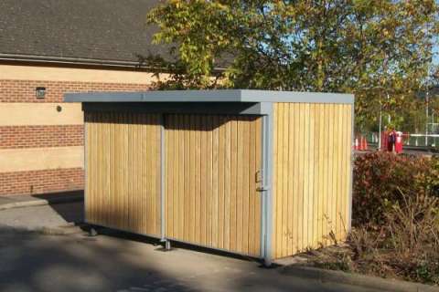 FalcoZan Cycle Shelter with Sliding Gates for the University of Loughborough