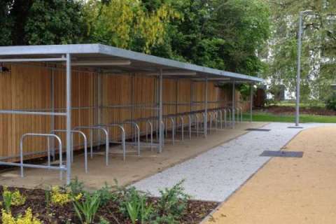 Contemporary FalcoZan-180 Cycle Shelter for Reading University!