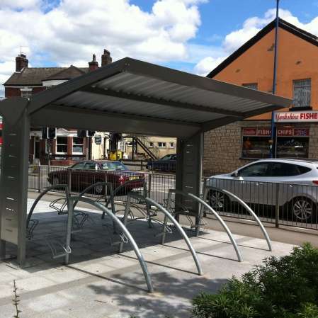 Stylish Triangle Cycle Shelter for Cobridge Health Centre!