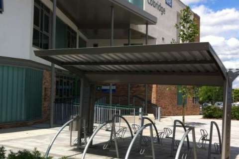 Stylish Triangle Cycle Shelter for Cobridge Health Centre!
