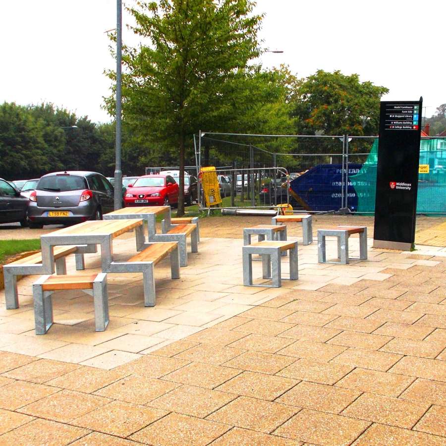 Co-ordinated Street Furniture for Middlesex University!
