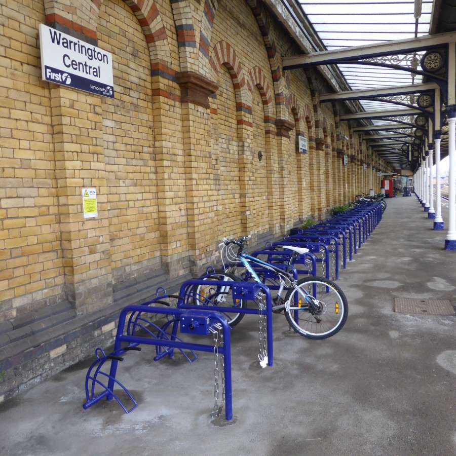 Warrington Station Receives Extra Secure ‘FalcoCam-Plus’ Cycle Stands and Cycle Wheel Ramps!