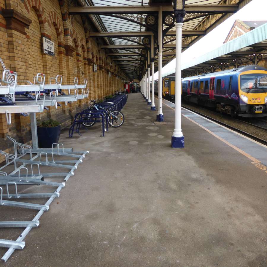 Warrington Station Receives Extra Secure ‘FalcoCam-Plus’ Cycle Stands and Cycle Wheel Ramps!