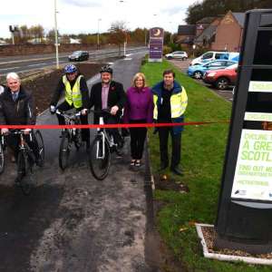 Cyclists Celebrate Cycle Counter Switch on in Inverness!
