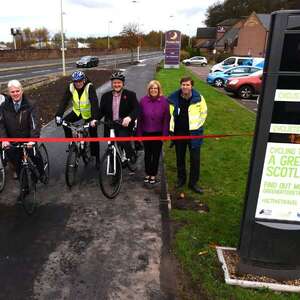 Cyclists Celebrate Cycle Counter Switch on in Inverness!