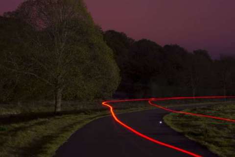 Solar Powered FalcoPathfinder LED Demarcation Lights for River Lossie Cycle Path in Elgin!