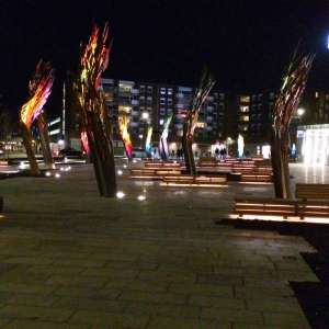 Illuminated Bespoke Architectural Street Furniture for Royale City Square Plaza in Enschede!