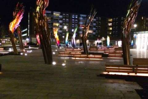 Illuminated Bespoke Architectural Street Furniture for Royale City Square Plaza in Enschede!