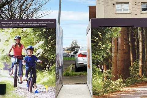 See the Latest Wrap Design for the Ingenious FalcoCrea Cycle Locker