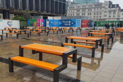 Euston Station Picnic Tables