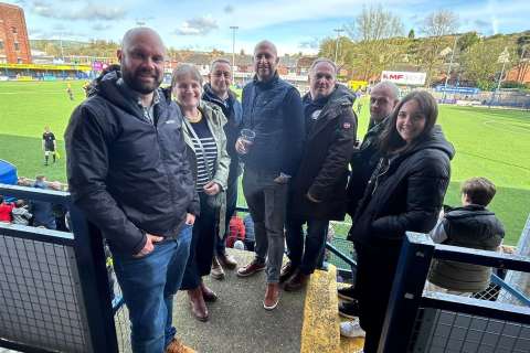 Falco Sponsors Leek Town Football Club Home Match – A Game That Saw Leek Town Lift the NPL West Trophy