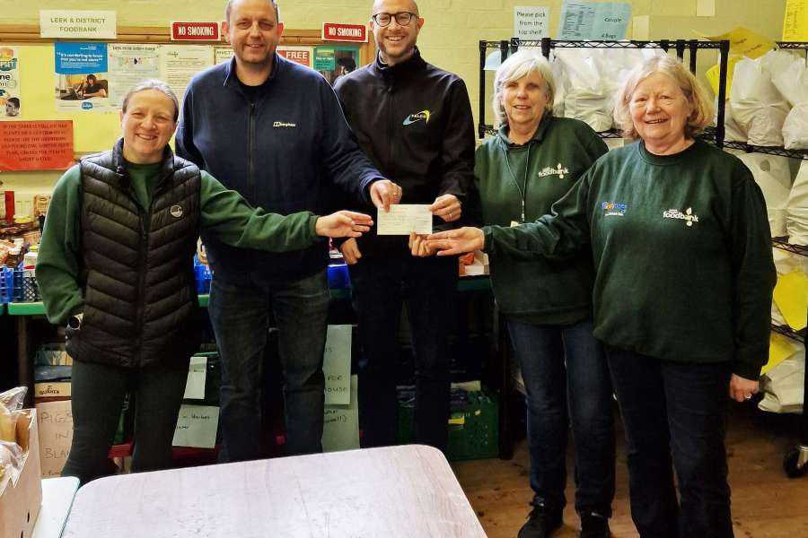 Leek & District Food Bank Falco Donation