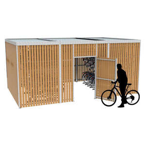 Shelters, Canopies, Walkways and Bin Stores | Shelters for Two-Tier Cycle Racks | FalcoLok-600 for Two-Tier Cycle Racks | image #1