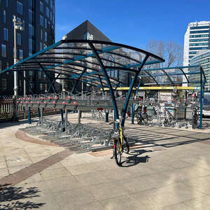 Case Studies | Manchester Piccadilly Station Takes Delivery of Extensive Falco Cycle Parking Infrastructure | image #1 | Manchester Piccadilly Cycle Parking