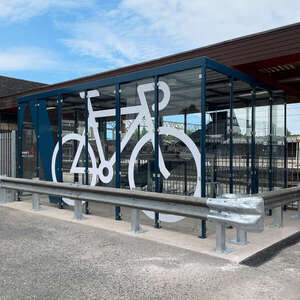 Case Studies | Falco Completes the Roll-out of Secure Cycle Parking Infrastructure for Avanti West Coast Rail with Final Installation at Stafford Station | image #1 | Cycle Hub at Stafford Station