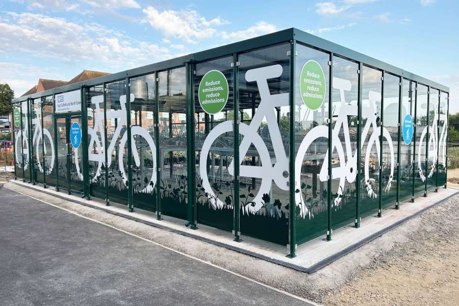 Colchester NHS Hospital cycle hub 