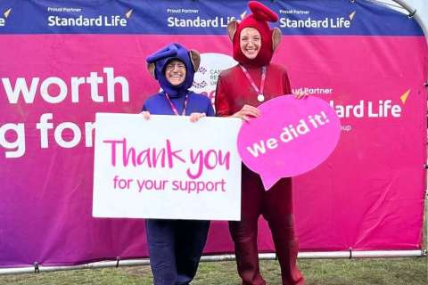 Pretty Muddy, Pretty Amazing: Falco Duo Tackle 5K Obstacle Run and Raise £1,100 for Cancer Research UK