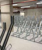 semi vertical cycle rack