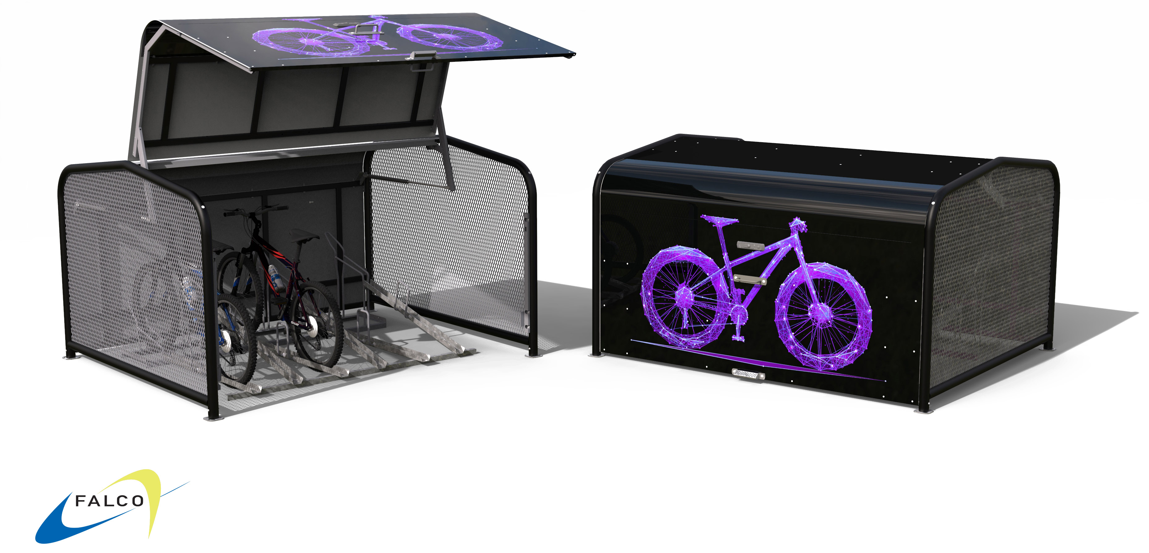 FalcoPod Bike Hangar Rendering