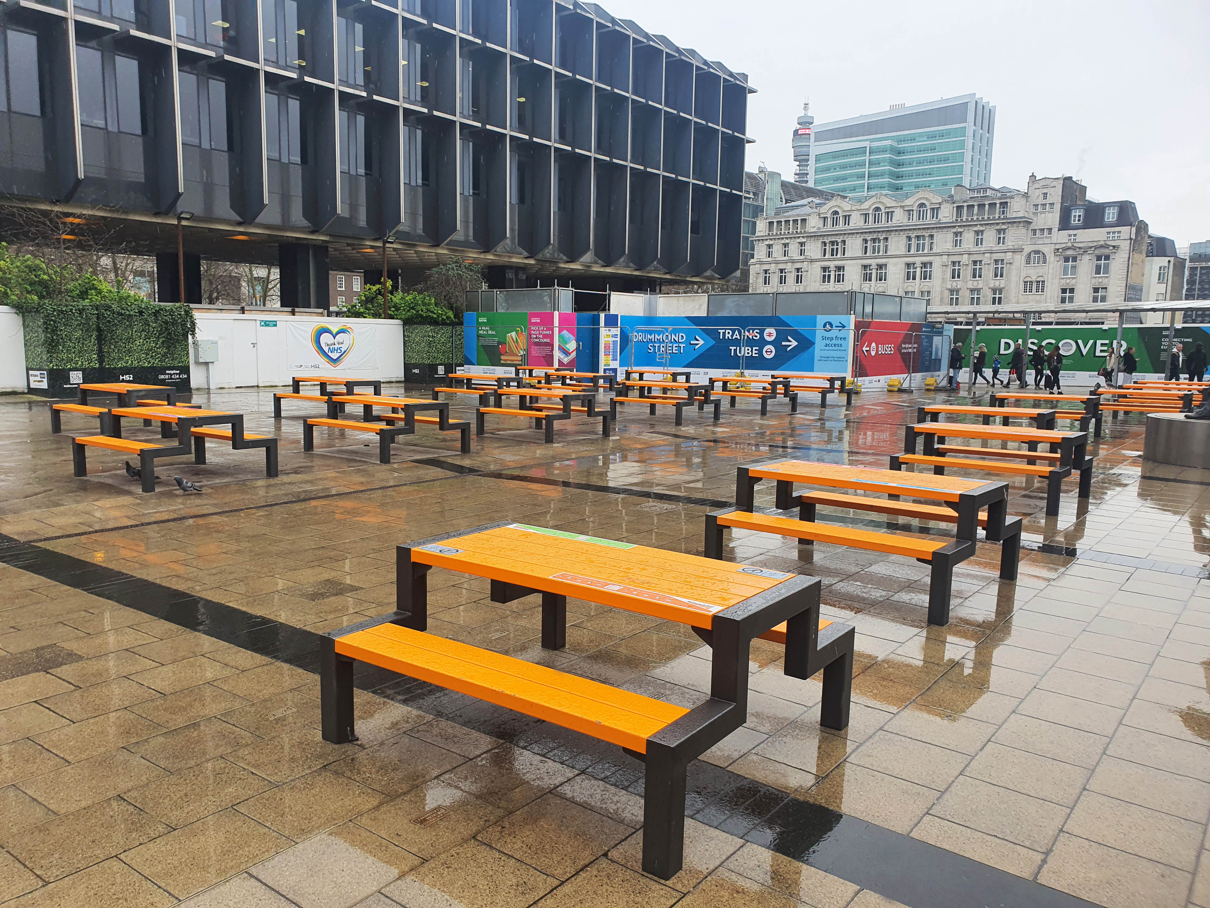 Euston Station Picnic Tables