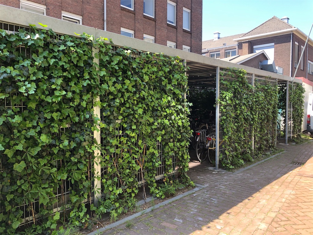 Falco Green Cycle Hub with Vegetation