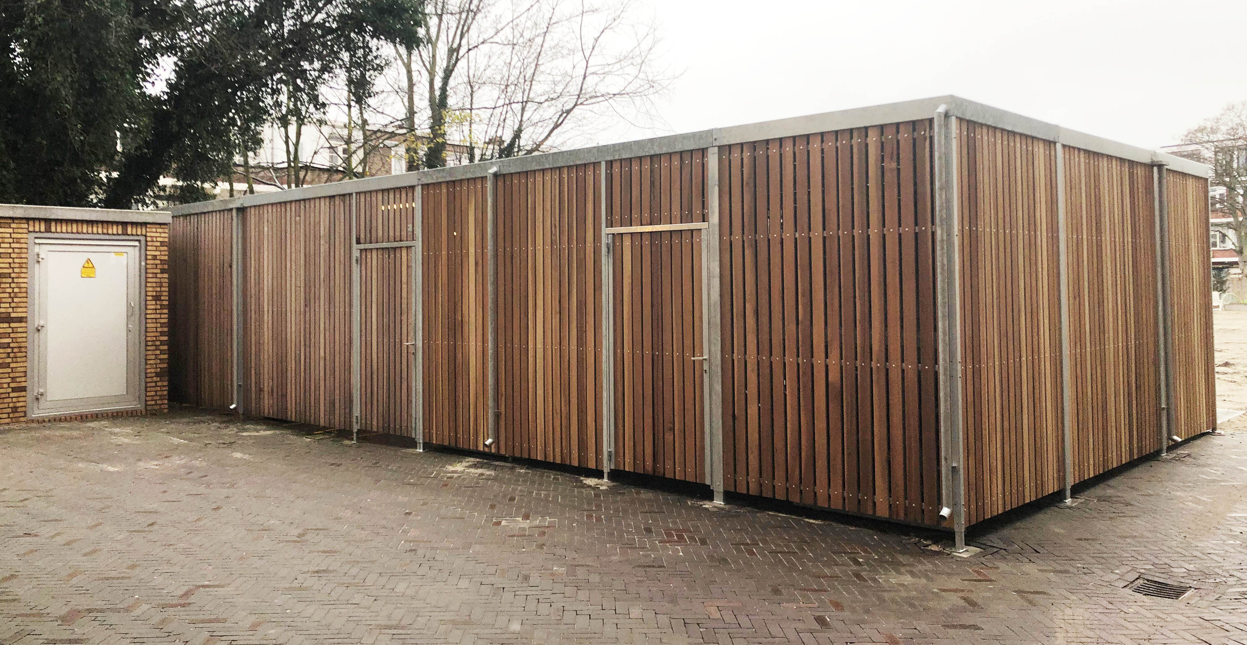 Bin Store Hardwood Cladding