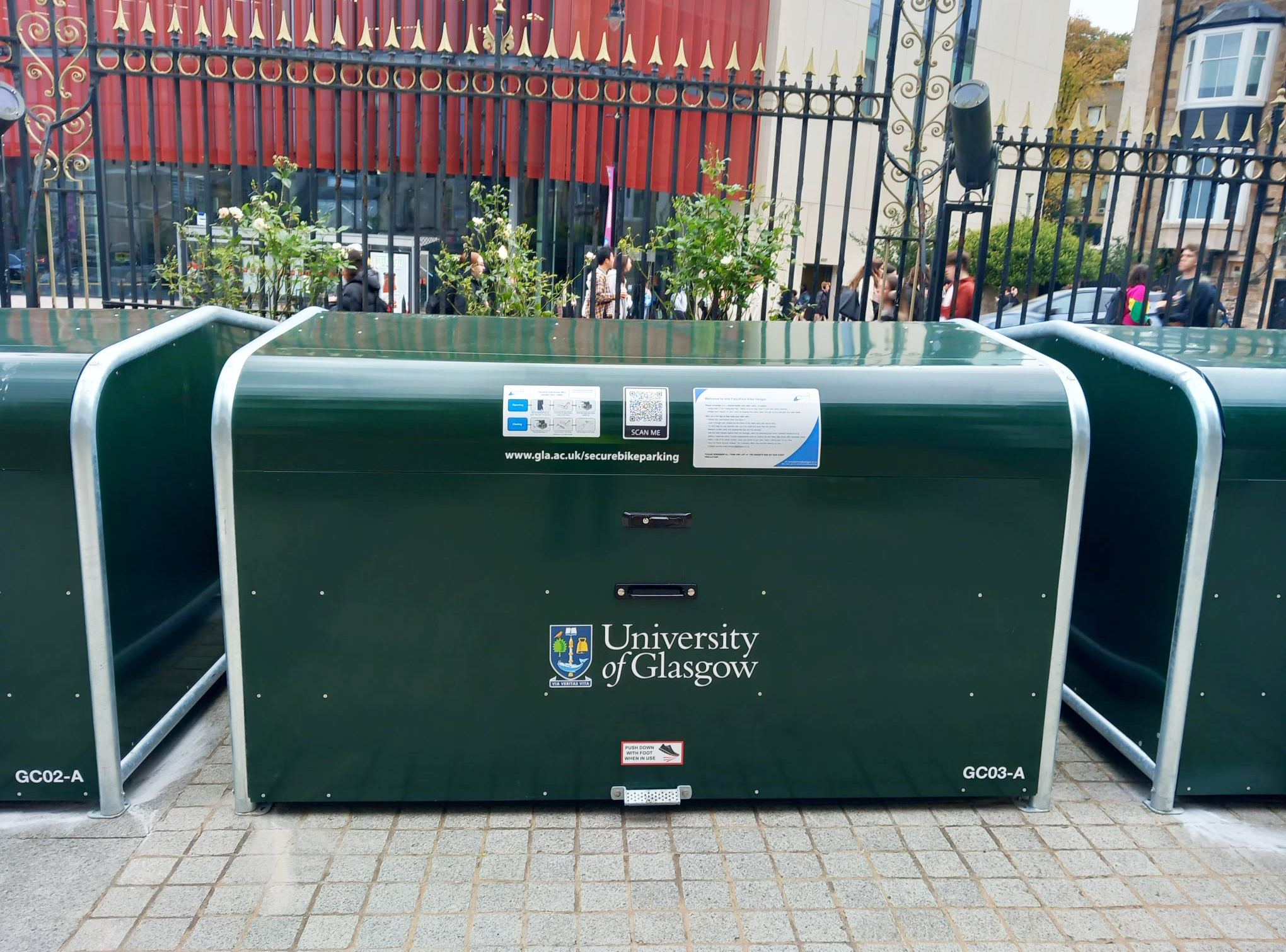 University of Glasgow Cycle Parking Bike Hangars