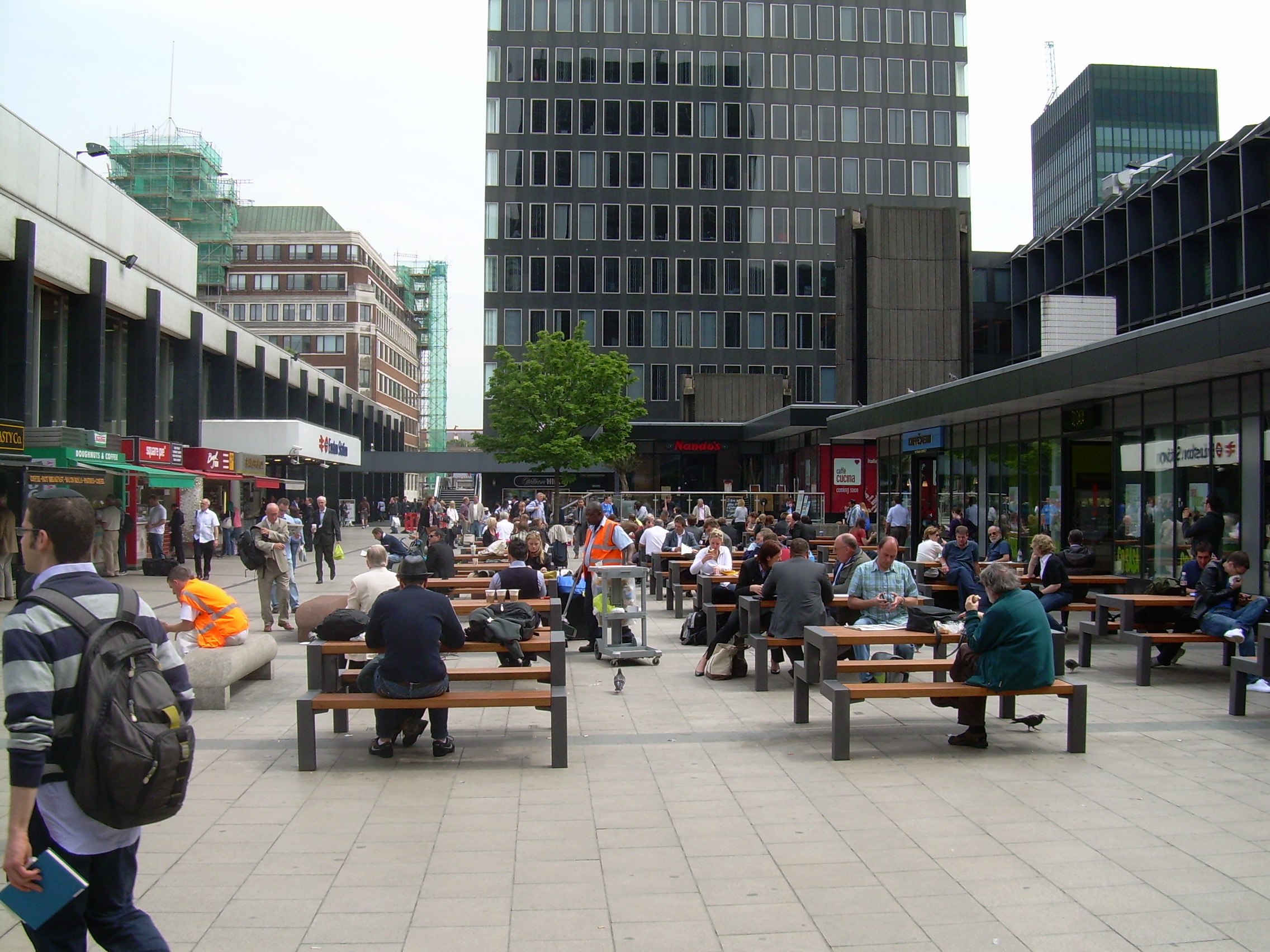 FalcoBloc Picnic Tables at Euston Station