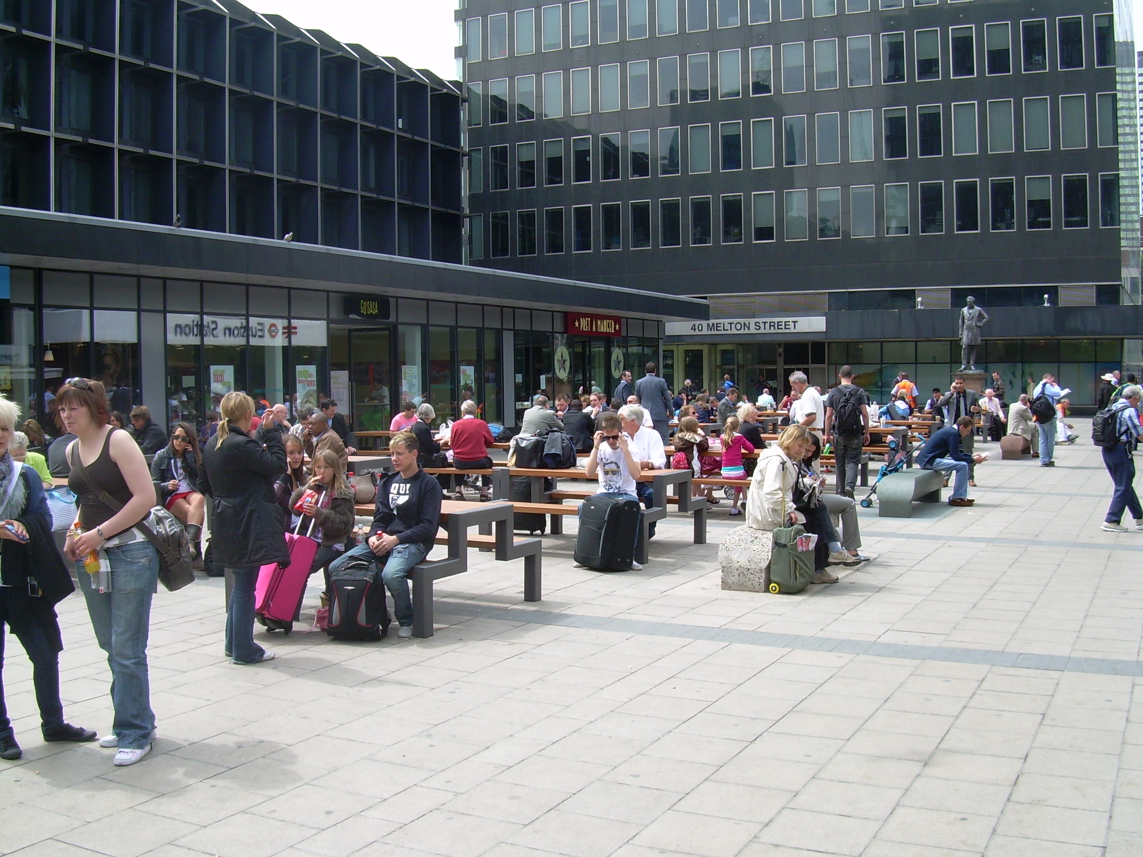 FalcoBloc Picnic Tables at Euston Station