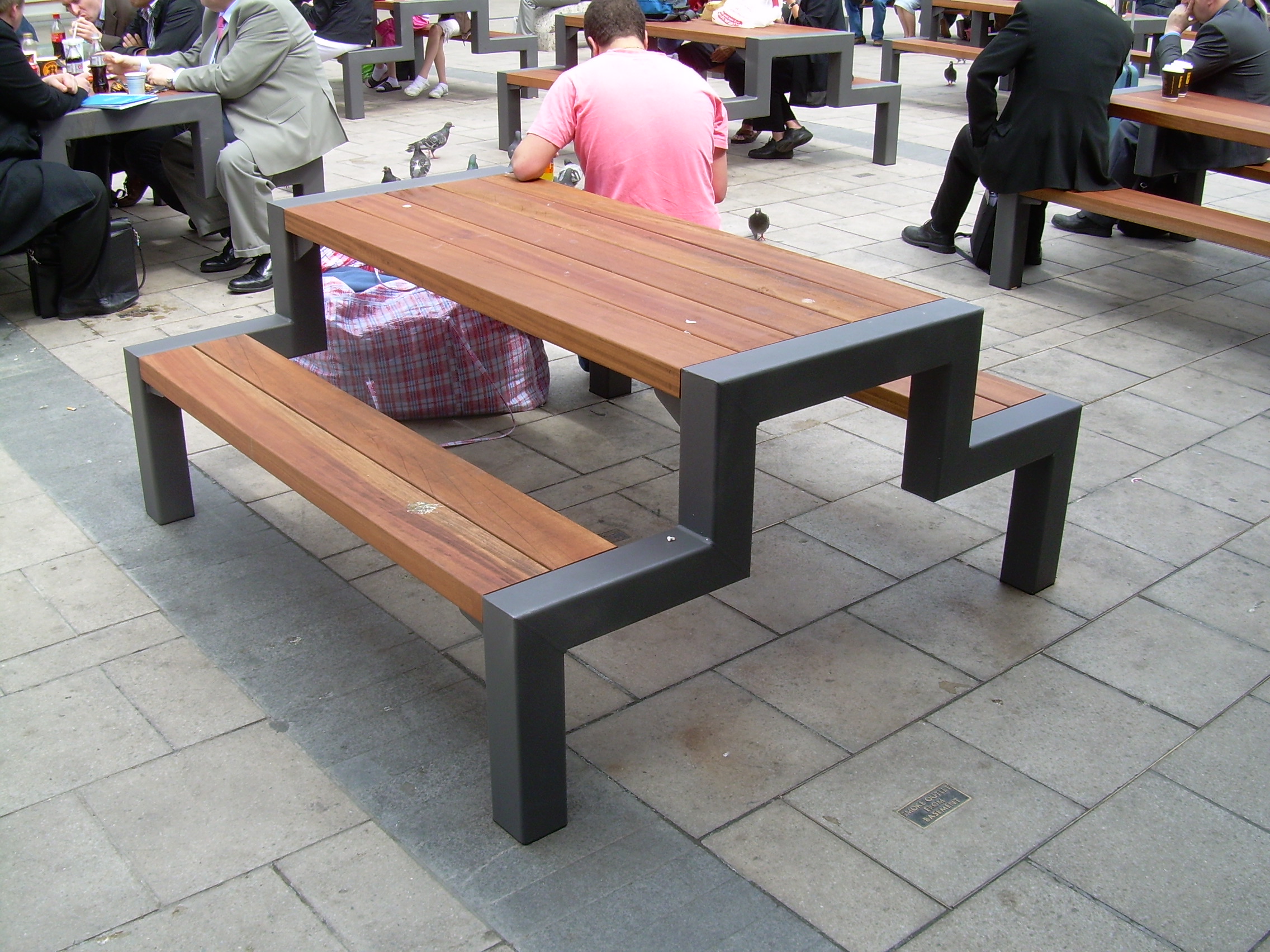 FalcoBloc Picnic Tables at Euston Station