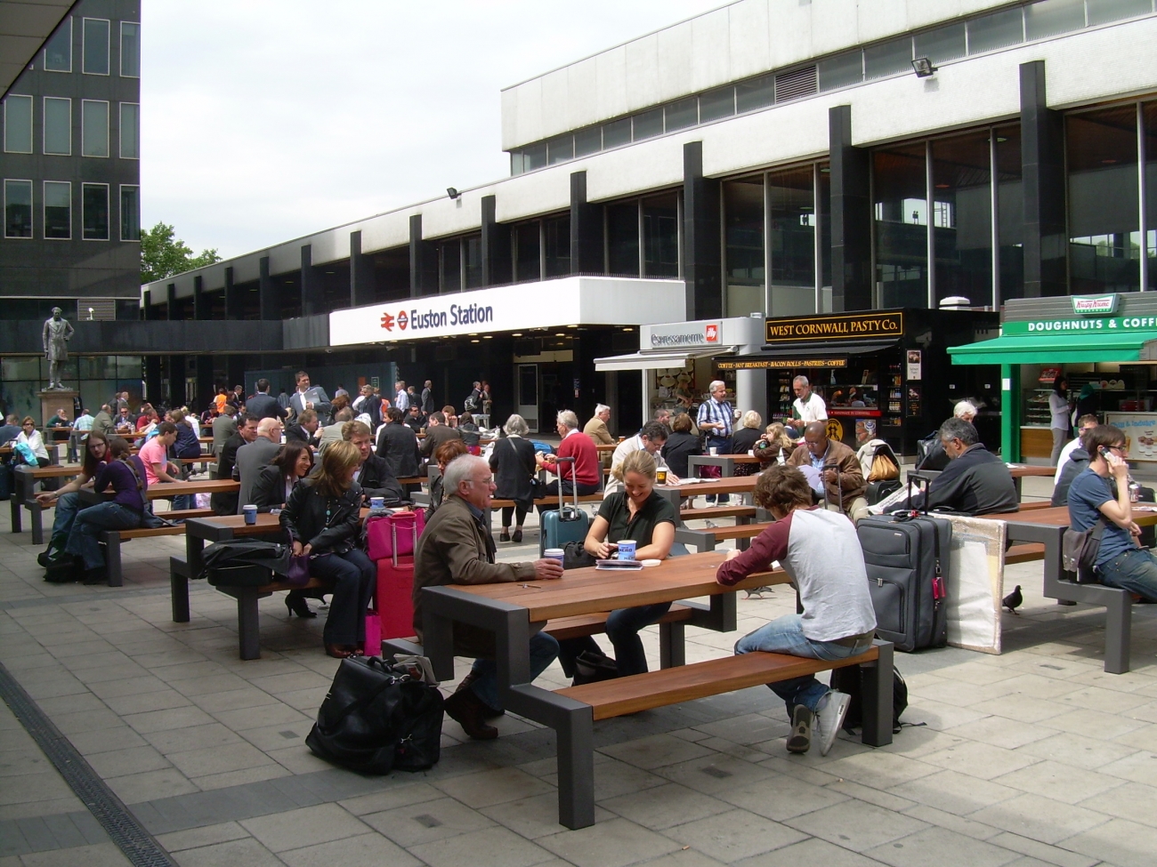 FalcoBloc Picnic Tables at Euston Station