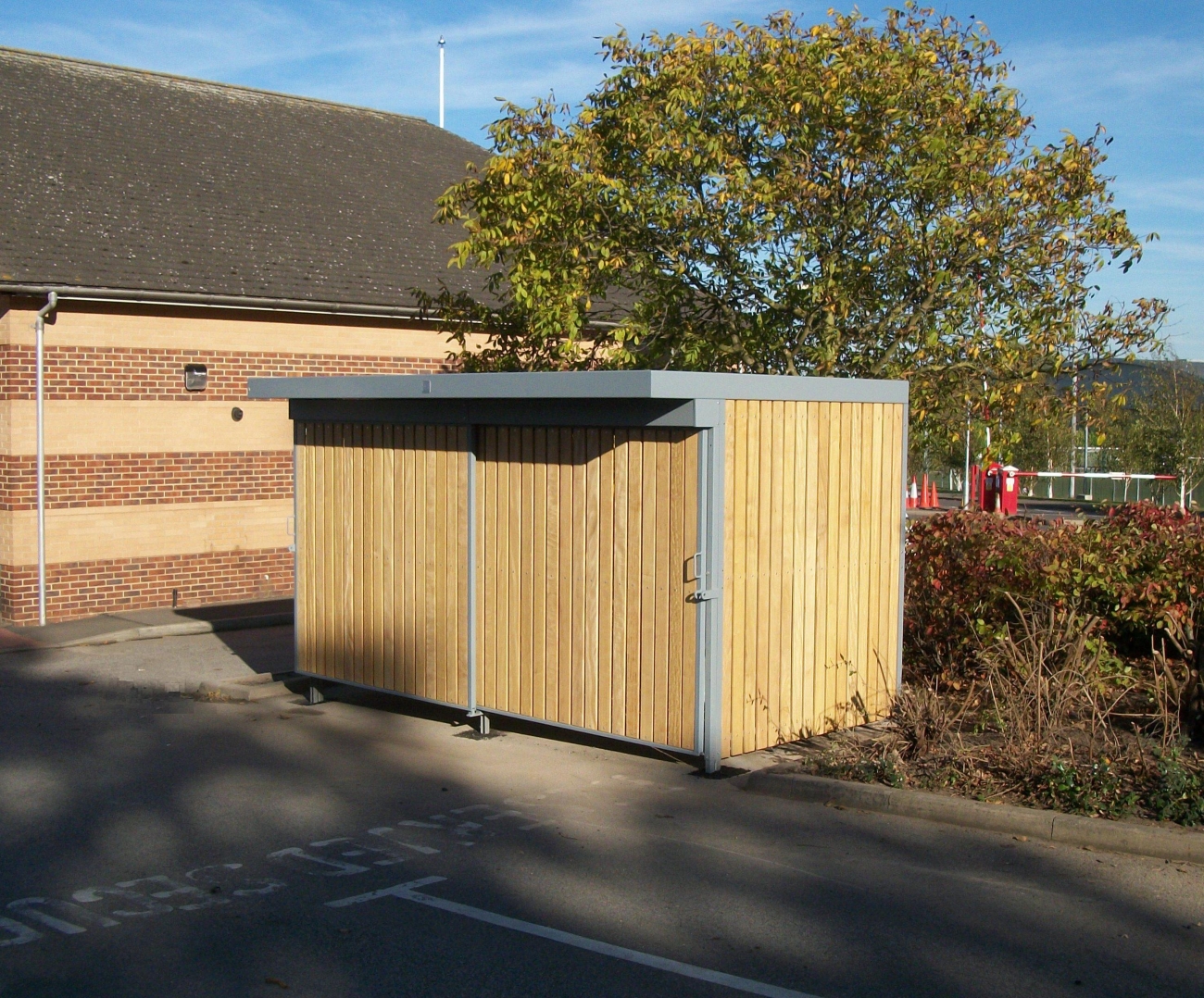FalcoZan Cycle Shelter with Sliding Gates for the University of Loughborough