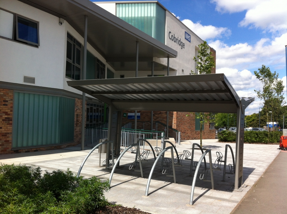 Stylish Triangle Cycle Shelter for Cobridge Health Centre!
