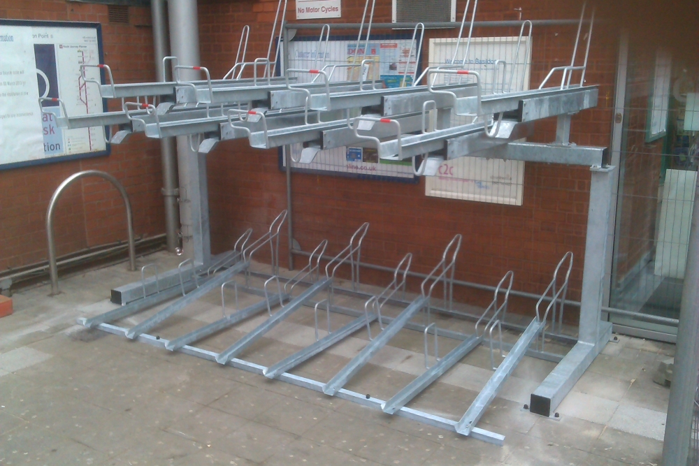 Two-Tier Cycle Parking for Basildon Railway Station!