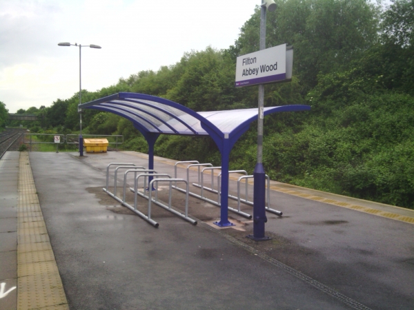 Filton Abbey Wood Railway Station receives New Falco Cycle Canopy!