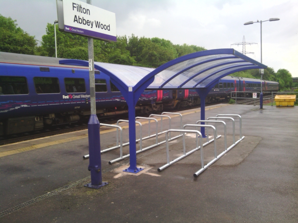 Filton Abbey Wood Railway Station receives New Falco Cycle Canopy!