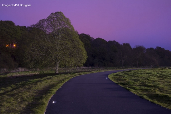Solar Powered FalcoPathfinder LED Demarcation Lights for River Lossie Cycle Path in Elgin!