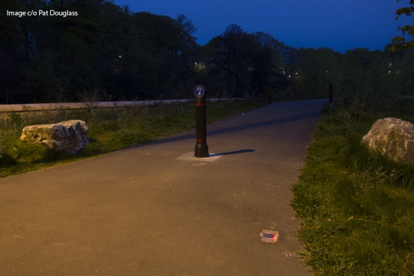 Solar Powered FalcoPathfinder LED Demarcation Lights for River Lossie Cycle Path in Elgin!