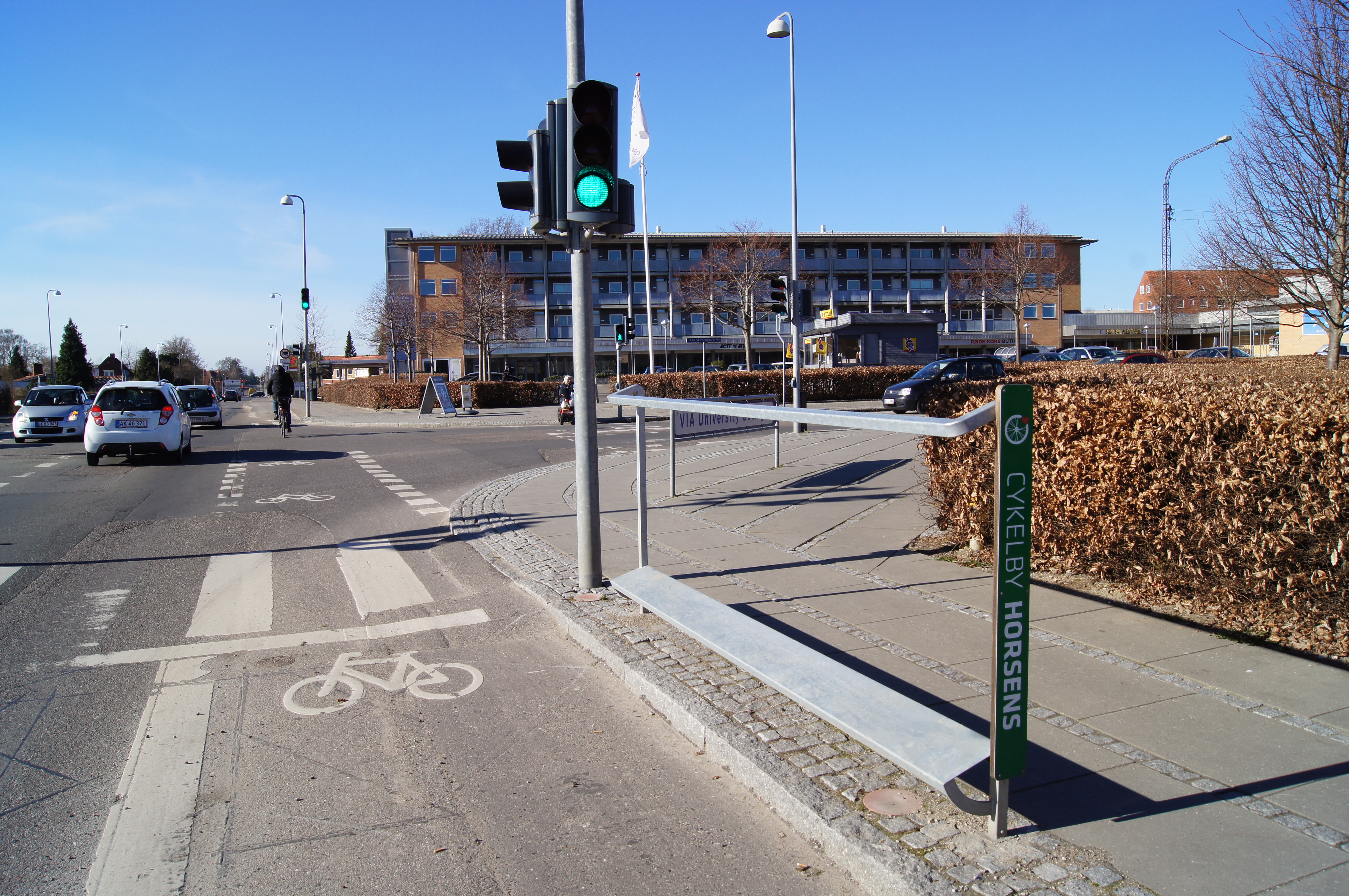 Falco Installs Twenty Cycle Leaning Rails Across the Cycling City of Horsens, Denmark