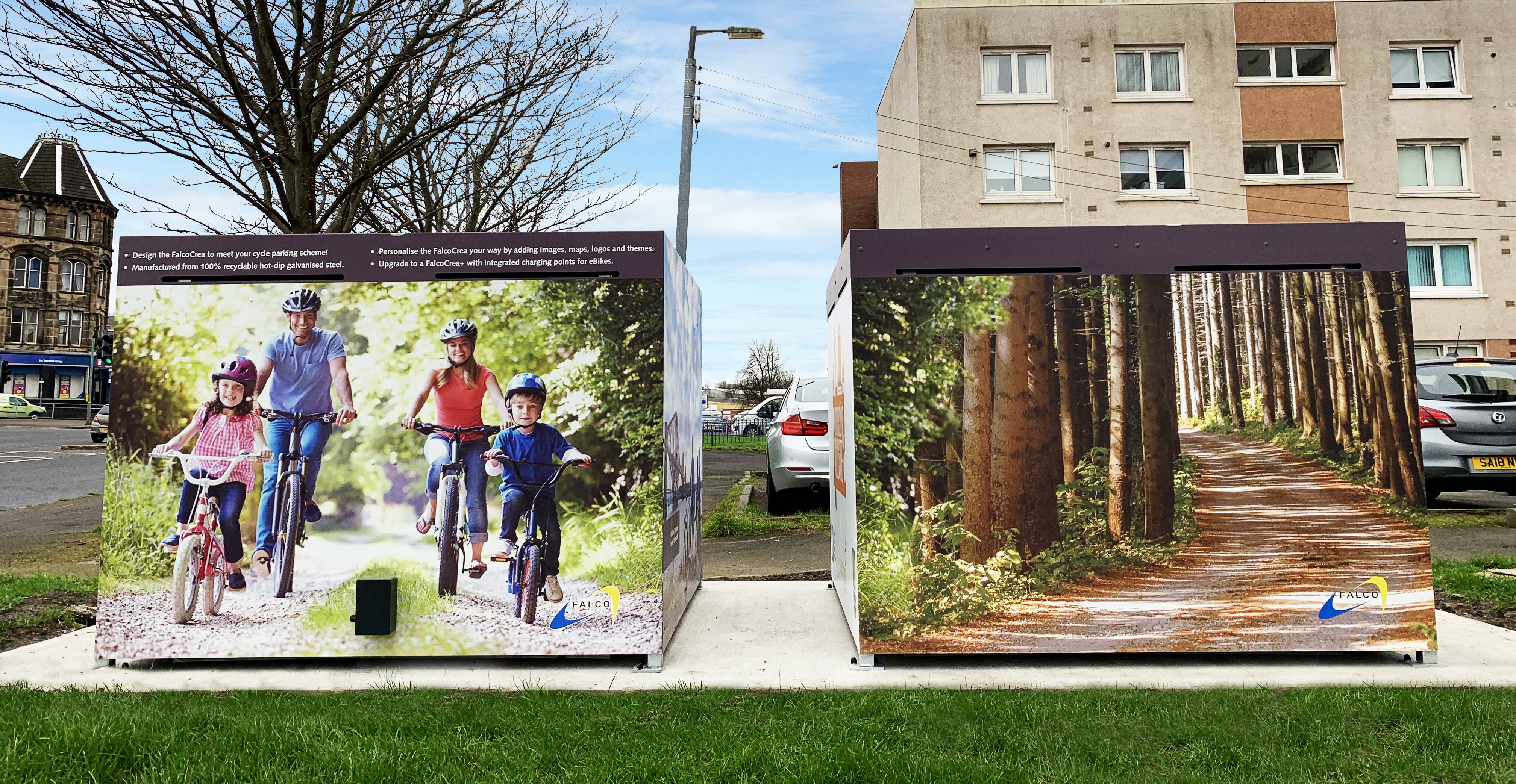 See the Latest Wrap Design for the Ingenious FalcoCrea Cycle Locker