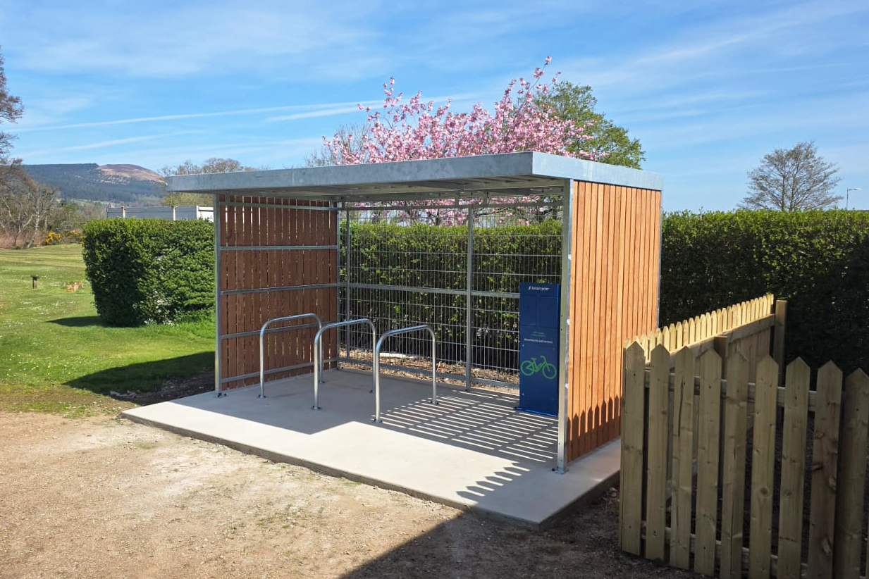 Solar powered e-bike charging cycle parking